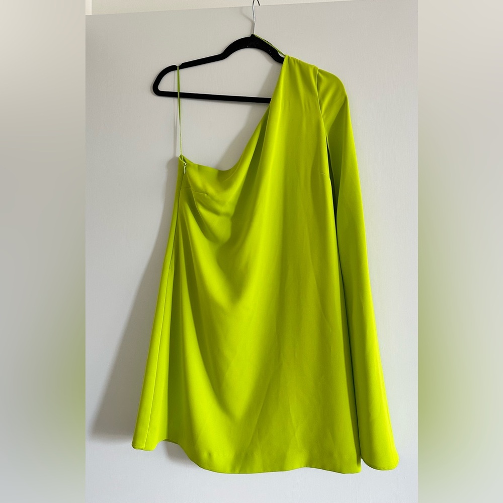 One-Shoulder Cape Sleeve Minidress by MANGO size 6